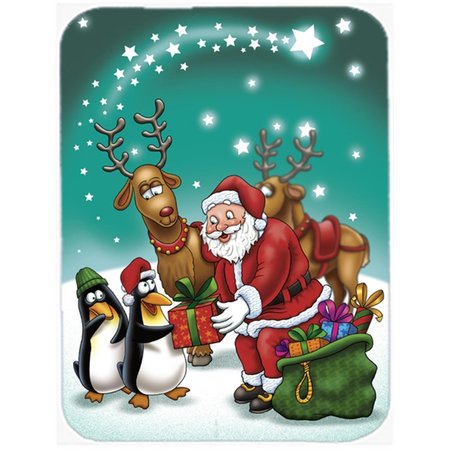 SKILLEDPOWER Santa Claus Christmas with the Penguins Mouse Pad; Hot Pad or Trivet SK252825